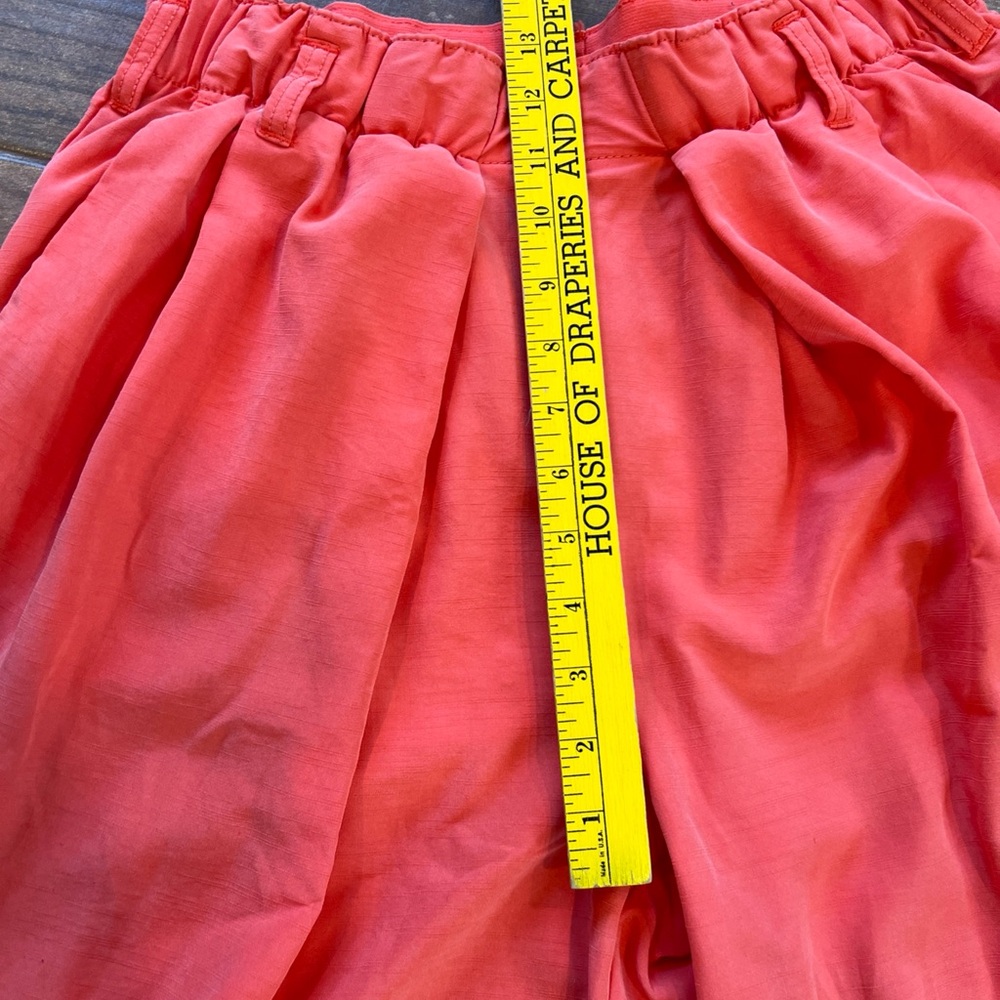 Free People Nothin' To Say Pleated Trousers in orange. Size Small. elastic waist - Picture 3 of 11